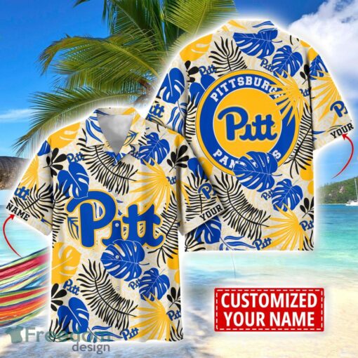 Pittsburgh Panthers Aloha Hawaiian Shirt Custom Name Summer Gift Holiday Team Shirt Product Photo 1