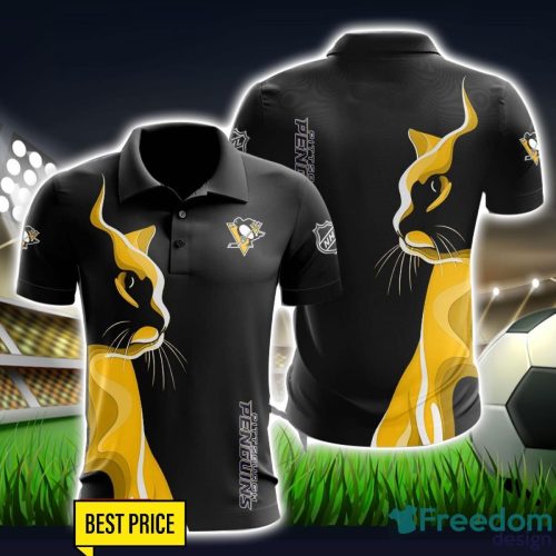 Pittsburgh Penguins 3D Polo Shirt Black Color For Men Product Photo 1