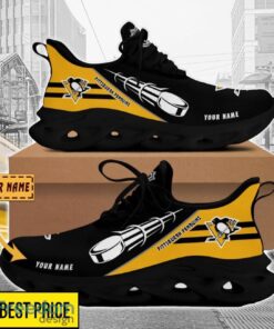 Pittsburgh Penguins Custom Name Sneakers Limited Max Soul Shoes For Men Women Product Photo 2