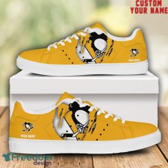 Pittsburgh Penguins NHL Custom Name Unique Gift Low Top Skate Shoes Gifts For Fan Product Photo 1