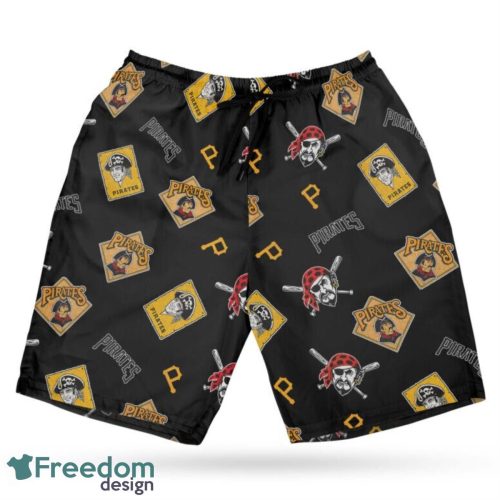 Pittsburgh Pirates MLB Hawaii All Printed Logo 3D Hawaiian Shirt And Shorts For Team Product Photo 3