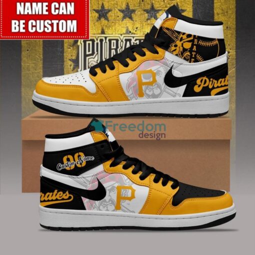 Pittsburgh Pirates Sneakers Custom Name Number Limited Air Jordan Hightop Shoes Men Women Gift Product Photo 1