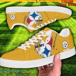 Pittsburgh Steelers NFL Custom Name Unique Gift Low Top Skate Shoes Gifts For Fans Product Photo 2