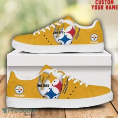 Pittsburgh Steelers NFL Custom Name Unique Gift Low Top Skate Shoes Gifts For Fans