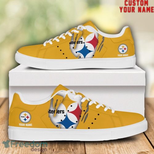 Pittsburgh Steelers NFL Custom Name Unique Gift Low Top Skate Shoes Gifts For Fans Product Photo 1