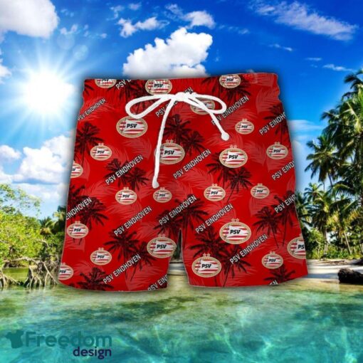 PSV 3D Hawaiian Shirt and Shorts Vinatge Tree Pattern Beach Shirt For Fans Product Photo 2