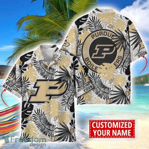 Purdue Boilermakers Aloha Hawaiian Shirt Custom Name Summer Gift Holiday Team Shirt Product Photo 1