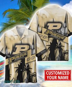 Purdue Boilermakers Hawaii Shirt Custom Name Sports Team Beach Shirt