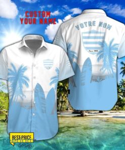 Racing 92 Combo Hawaiian Shirt And Shorts Surfboards Coconut Custom Name For Fans Product Photo 1