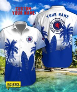 Rangers F.C. Combo Hawaiian Shirt And Shorts Surfboards Coconut Custom Name For Fans