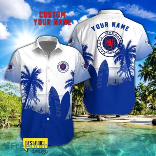 Rangers F.C. Combo Hawaiian Shirt And Shorts Surfboards Coconut Custom Name For Fans Product Photo 1