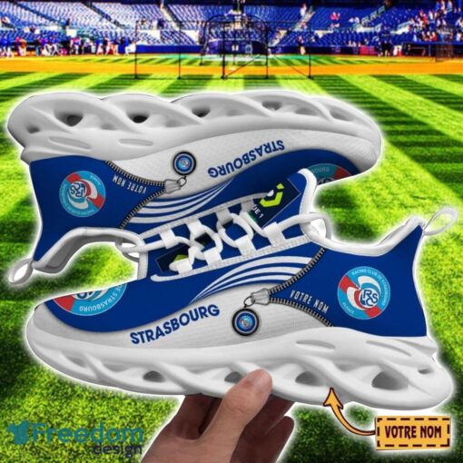 RC Strasbourg Alsace Max Soul Shoes Personalized Name Sneakers For Fans Product Photo 1