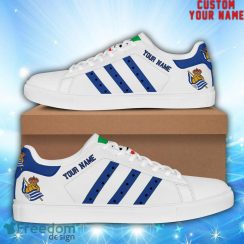 Real Sociedad LLG Custom Name Unique Gift Low Top Skate Sneakers Gift For Fans