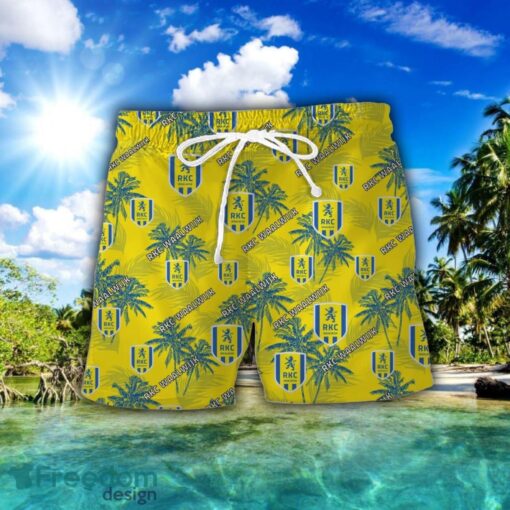 RKC Waalwijk 3D Hawaiian Shirt and Shorts Vinatge Tree Pattern Beach Shirt For Fans Product Photo 2