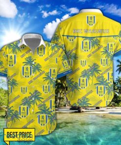 RKC Waalwijk 3D Hawaiian Shirt and Shorts Vinatge Tree Pattern Beach Shirt For Fans Product Photo 1