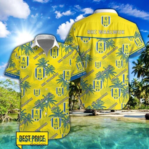 RKC Waalwijk 3D Hawaiian Shirt and Shorts Vinatge Tree Pattern Beach Shirt For Fans Product Photo 1