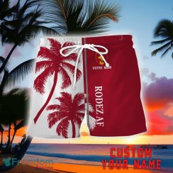 Rodez Aveyron Football Coconut Pattern Hawaiian Shirt And Shorts Personalized Name Unique Gift For Summer Product Photo 2