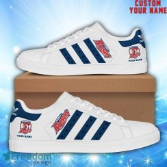 Roosters NRL Custom Name Unique Gift New Low Top Skate Shoes Gifts For Fans