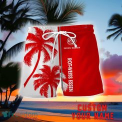 Rot-Weiss Essen e.V Coconut Pattern Hawaiian Shirt And Shorts Personalized Name Unique Gift For Summer Product Photo 2