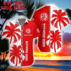 Rot-Weiss Essen e.V Coconut Pattern Hawaiian Shirt And Shorts Personalized Name Unique Gift For Summer