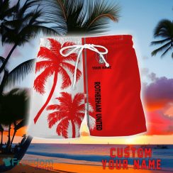 Rotherham United Coconut Pattern Hawaiian Shirt And Shorts Personalized Name Unique Gift For Summer Product Photo 2