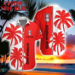 Rotherham United Coconut Pattern Hawaiian Shirt And Shorts Personalized Name Unique Gift For Summer Product Photo 1