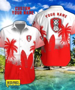 Rotherham United Combo Hawaiian Shirt And Shorts Surfboards Coconut Custom Name For Fans Product Photo 1