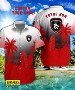 Rouen Normandie Rugby Combo Hawaiian Shirt And Shorts Surfboards Coconut Custom Name For Fans Product Photo 1