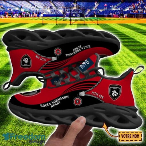 Rouen Normandie Rugby Max Soul Shoes Personalized Name Sneakers For Fans Product Photo 2