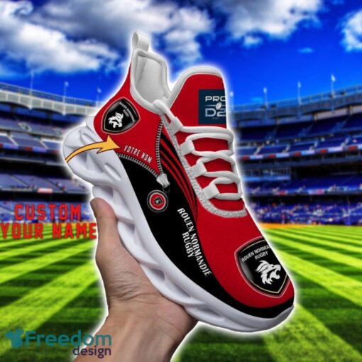 Rouen Normandie Rugby Max Soul Shoes Personalized Name Sneakers For Fans Product Photo 3