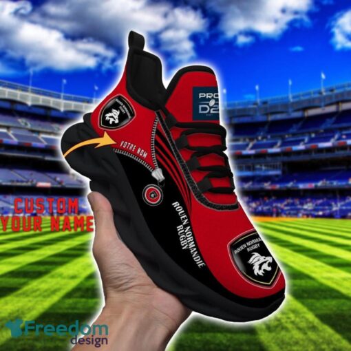 Rouen Normandie Rugby Max Soul Shoes Personalized Name Sneakers For Fans Product Photo 4