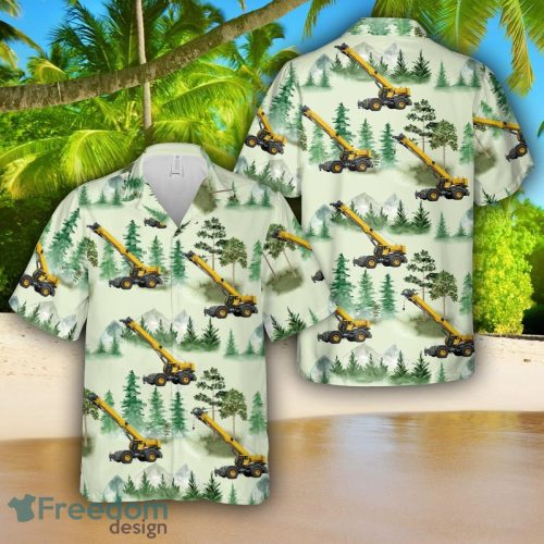 Rough Terrain Crane Construction Vehicle, Patrick's Day Hawaiian Shirt 3D Printed Shirt Product Photo 1