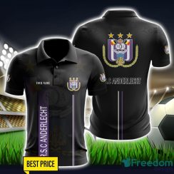 R.S.C. Anderlecht 3D Polo Shirt Black Color For Men