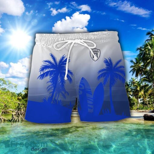 Rugby Club Vannes Combo Hawaiian Shirt And Shorts Surfboards Coconut Custom Name For Fans Product Photo 2