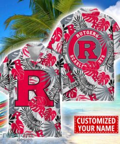 Rutgers Scarlet Knights Aloha Hawaiian Shirt Custom Name Summer Gift Holiday Team Shirt