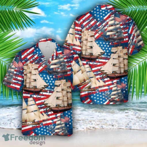 Sailing America, 4th Of July Hawaiian Shirt Product Photo 1