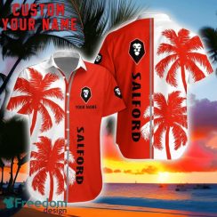 Salford City Coconut Pattern Hawaiian Shirt And Shorts Personalized Name Unique Gift For Summer Product Photo 1