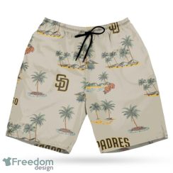 San Diego Padres MLB Vintage Beach Pattern Logo 3D Hawaiian Shirt And Shorts Product Photo 3