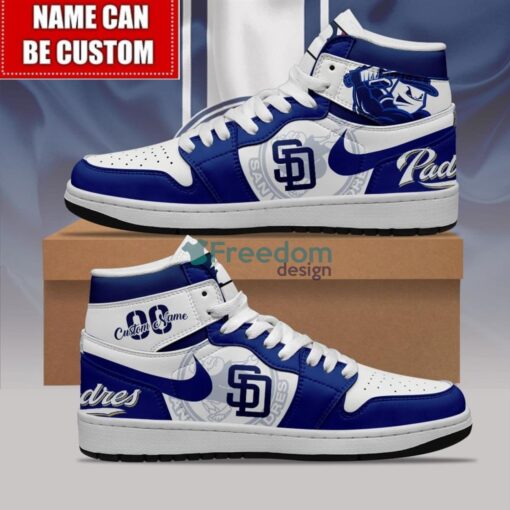 San Diego Padres Sneakers Custom Name Number Limited Air Jordan Hightop Shoes Men Women Gift Product Photo 1