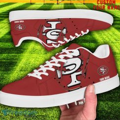 San Francisco 49ers NFL Custom Name Unique Gift Low Top Skate Shoes Gifts For Fans Product Photo 2