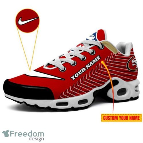 San Francisco Ers Custom Name NFL Striped Pattern Air Cushion Sneakers Product Photo 3