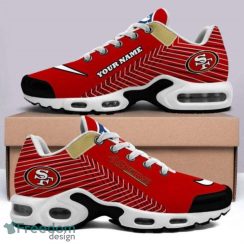 San Francisco Ers Custom Name NFL Striped Pattern Air Cushion Sneakers