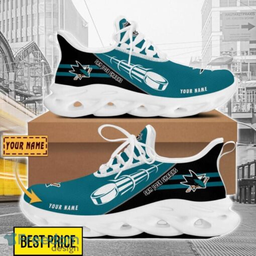 San Jose Sharks Custom Name Sneakers Limited Max Soul Shoes For Men Women Product Photo 1