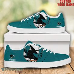 San Jose Sharks NHL Custom Name Unique Gift Low Top Skate Shoes Gifts For Fan