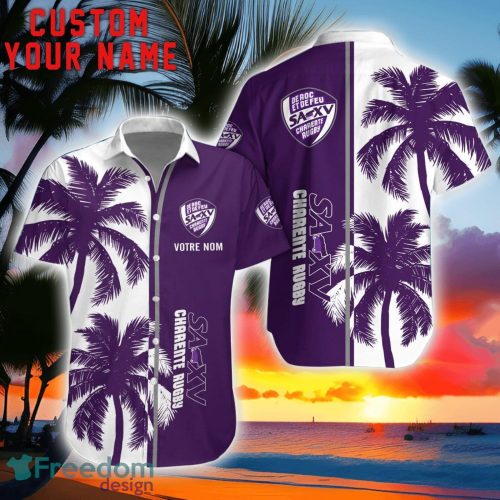 SAXV Charente Rugby Coconut Pattern Hawaiian Shirt And Shorts Personalized Name Unique Gift For Summer Product Photo 1