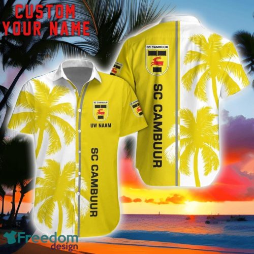 SC Cambuur Coconut Pattern Hawaiian Shirt And Shorts Personalized Name Unique Gift For Summer Product Photo 1