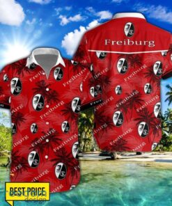 SC Freiburg 3D Hawaiian Shirt and Shorts Vinatge Tree Pattern Beach Shirt For Fans