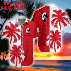 SC Freiburg Coconut Pattern Hawaiian Shirt And Shorts Personalized Name Unique Gift For Summer Product Photo 1