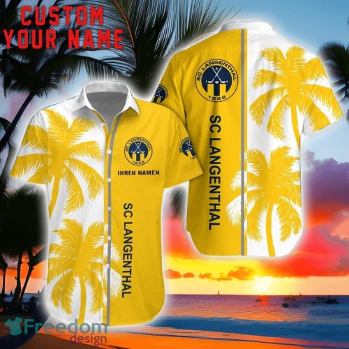 SC Langenthal Coconut Pattern Hawaiian Shirt And Shorts Personalized Name Unique Gift For Summer Product Photo 1