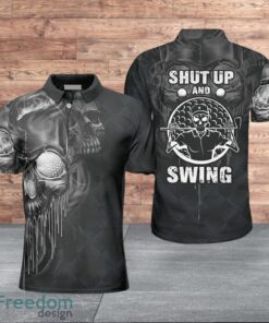 Scary Skull Golf Design Dark Style For Men Polo Shirt